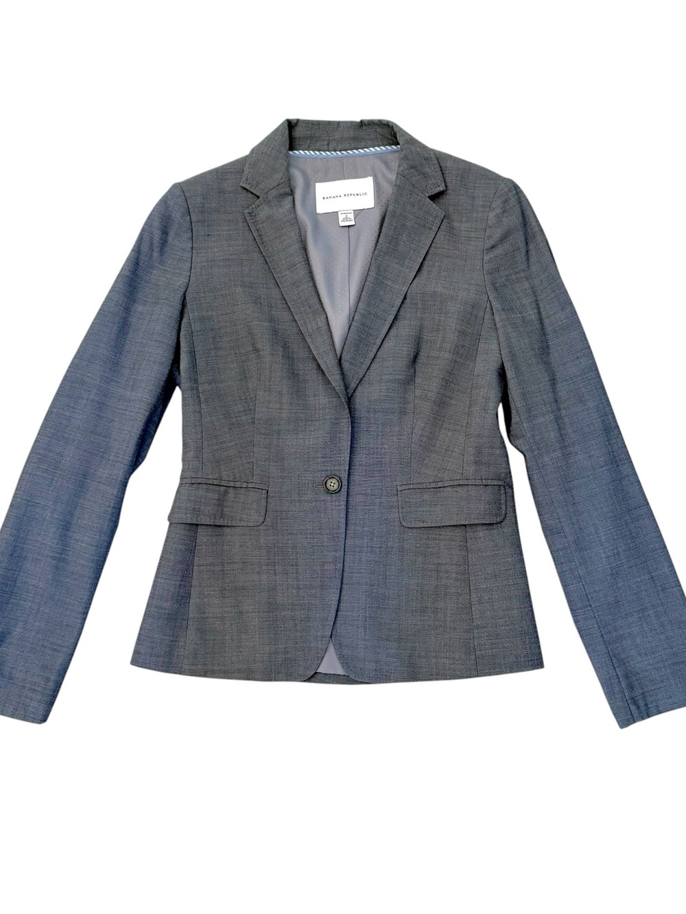 Banana Republic Gray Women's Single-Button Tailored Blazer